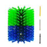 Maxbell Livestock Scratch Brush Efficient 19cmx22cm Horse Brush for Corral Sheep Cow Green and Blue