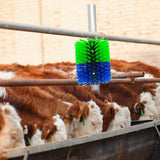 Maxbell Livestock Scratch Brush Efficient 19cmx22cm Horse Brush for Corral Sheep Cow Green and Blue