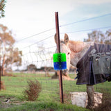 Maxbell Livestock Scratch Brush Efficient 19cmx22cm Horse Brush for Corral Sheep Cow Green and Blue