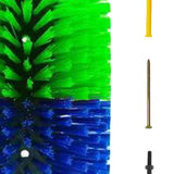 Maxbell Livestock Scratch Brush Efficient 19cmx22cm Horse Brush for Corral Sheep Cow Green and Blue