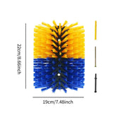 Maxbell Livestock Scratch Brush Efficient 19cmx22cm Horse Brush for Corral Sheep Cow Yellow and Blue