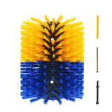 Maxbell Livestock Scratch Brush Efficient 19cmx22cm Horse Brush for Corral Sheep Cow Yellow and Blue