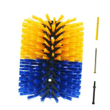 Maxbell Livestock Scratch Brush Efficient 19cmx22cm Horse Brush for Corral Sheep Cow Yellow and Blue