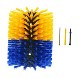 Maxbell Livestock Scratch Brush Efficient 19cmx22cm Horse Brush for Corral Sheep Cow Yellow and Blue