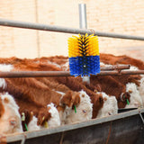 Maxbell Livestock Scratch Brush Efficient 19cmx22cm Horse Brush for Corral Sheep Cow Yellow and Blue