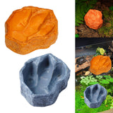 Maxbell Reptile Water Dish Container Easy to Clean Feeder for Chameleon Gecko Orange