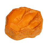 Maxbell Reptile Water Dish Container Easy to Clean Feeder for Chameleon Gecko Orange