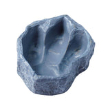 Maxbell Reptile Water Dish Container Easy to Clean Feeder for Chameleon Gecko Grey