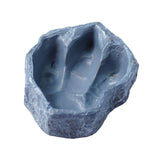 Maxbell Reptile Water Dish Container Easy to Clean Feeder for Chameleon Gecko Grey