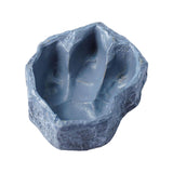 Maxbell Reptile Water Dish Container Easy to Clean Feeder for Chameleon Gecko Grey