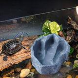 Maxbell Reptile Water Dish Container Easy to Clean Feeder for Chameleon Gecko Grey