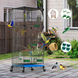 Maxbell Metal Bird Cage Nest Large Standing Parakeet Cage for Parrot Budgies Finches