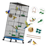 Maxbell Metal Bird Cage Nest Large Standing Parakeet Cage for Parrot Budgies Finches