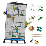 Maxbell Metal Bird Cage Nest Large Standing Parakeet Cage for Parrot Budgies Finches