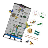 Maxbell Metal Bird Cage Nest Large Standing Parakeet Cage for Parrot Budgies Finches