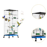 Maxbell Metal Bird Cage Nest Large Standing Parakeet Cage for Parrot Budgies Finches