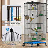 Maxbell Metal Bird Cage Nest Large Standing Parakeet Cage for Parrot Budgies Finches