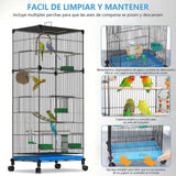Maxbell Metal Bird Cage Nest Large Standing Parakeet Cage for Parrot Budgies Finches