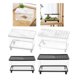 Maxbell Mini Reptile Terrarium Breeding Box Small Lizard Tank for Turtles Fish Frogs 30cmx19.5cmx21cm White