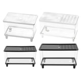 Maxbell Mini Reptile Terrarium Breeding Box Small Lizard Tank for Turtles Fish Frogs 30cmx19.5cmx21cm White