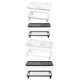Maxbell Mini Reptile Terrarium Breeding Box Small Lizard Tank for Turtles Fish Frogs 30cmx19.5cmx21cm White