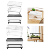 Maxbell Mini Reptile Terrarium Breeding Box Small Lizard Tank for Turtles Fish Frogs 30cmx19.5cmx21cm White