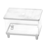 Maxbell Mini Reptile Terrarium Breeding Box Small Lizard Tank for Turtles Fish Frogs 30cmx19.5cmx21cm White