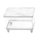 Maxbell Mini Reptile Terrarium Breeding Box Small Lizard Tank for Turtles Fish Frogs 30cmx19.5cmx21cm White