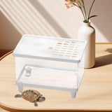 Maxbell Mini Reptile Terrarium Breeding Box Small Lizard Tank for Turtles Fish Frogs 30cmx19.5cmx21cm White