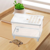 Maxbell Mini Reptile Terrarium Breeding Box Small Lizard Tank for Turtles Fish Frogs 30cmx19.5cmx21cm White