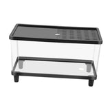 Maxbell Mini Reptile Terrarium Breeding Box Small Lizard Tank for Turtles Fish Frogs 30cmx19.5cmx21cm Black