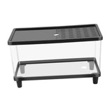 Maxbell Mini Reptile Terrarium Breeding Box Small Lizard Tank for Turtles Fish Frogs 30cmx19.5cmx21cm Black