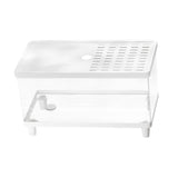 Maxbell Mini Reptile Terrarium Breeding Box Small Lizard Tank for Turtles Fish Frogs 40cmx21.5cmx23cm White