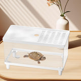 Maxbell Mini Reptile Terrarium Breeding Box Small Lizard Tank for Turtles Fish Frogs 40cmx21.5cmx23cm White