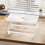Maxbell Mini Reptile Terrarium Breeding Box Small Lizard Tank for Turtles Fish Frogs 40cmx21.5cmx23cm White