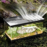 Maxbell Mini Reptile Terrarium Breeding Box Small Lizard Tank for Turtles Fish Frogs 40cmx21.5cmx23cm Black