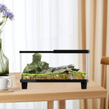 Maxbell Mini Reptile Terrarium Breeding Box Small Lizard Tank for Turtles Fish Frogs 40cmx21.5cmx23cm Black