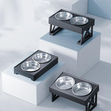 Maxbell Elevated Puppy Bowls Food Container for Home Outdoor Use Puppy Small Dogs