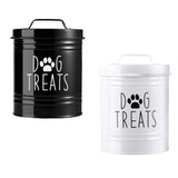 Maxbell Dog Food Storage Container Portable Sealing Sturdy Metal Handle 54oz Pet Jar black