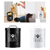 Maxbell Dog Food Storage Container Portable Sealing Sturdy Metal Handle 54oz Pet Jar black