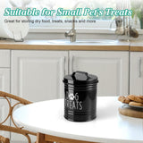 Maxbell Dog Food Storage Container Portable Sealing Sturdy Metal Handle 54oz Pet Jar black