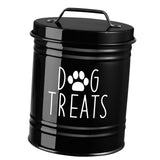 Maxbell Dog Food Storage Container Portable Sealing Sturdy Metal Handle 54oz Pet Jar black