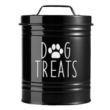 Maxbell Dog Food Storage Container Portable Sealing Sturdy Metal Handle 54oz Pet Jar black