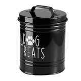 Maxbell Dog Food Storage Container Portable Sealing Sturdy Metal Handle 54oz Pet Jar black