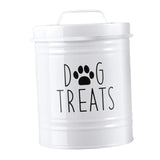 Maxbell Dog Food Storage Container Portable Sealing Sturdy Metal Handle 54oz Pet Jar white