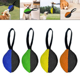 Maxbell Dog Tug Ball Portable Dog Ball Toy for Relaxing Solo Amusement Pets Supplies Black Blue
