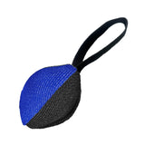 Maxbell Dog Tug Ball Portable Dog Ball Toy for Relaxing Solo Amusement Pets Supplies Black Blue