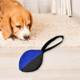 Maxbell Dog Tug Ball Portable Dog Ball Toy for Relaxing Solo Amusement Pets Supplies Black Blue