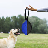 Maxbell Dog Tug Ball Portable Dog Ball Toy for Relaxing Solo Amusement Pets Supplies Black Blue