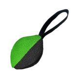 Maxbell Dog Tug Ball Portable Dog Ball Toy for Relaxing Solo Amusement Pets Supplies Black Green